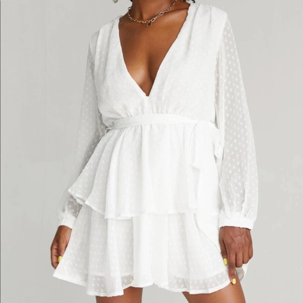 Princess Polly Lovers White Long Sleeve Dress